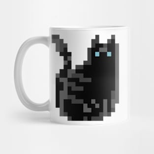 Cat Pixel Art - black Mug